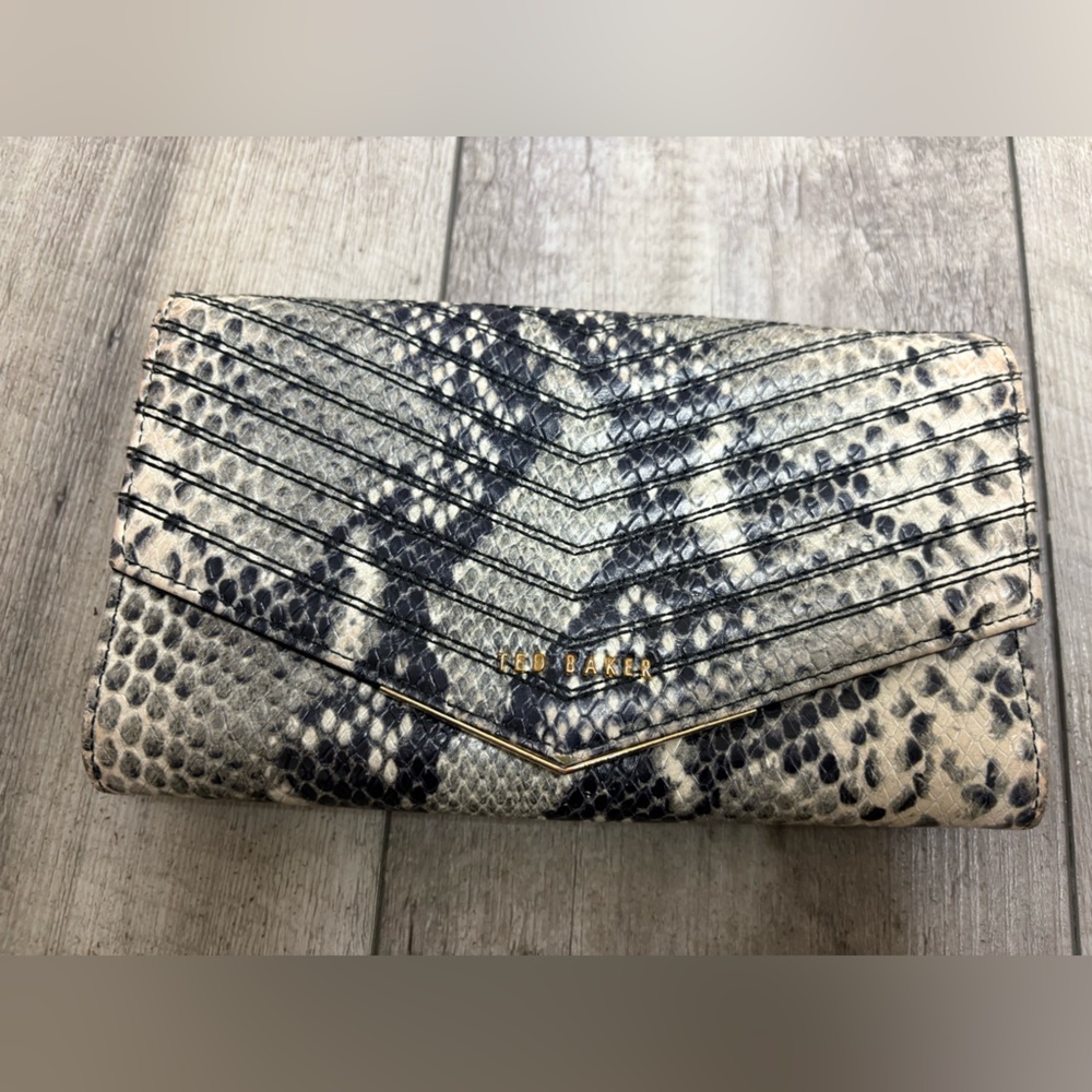 Ted Baker leather snakeskin embossed wallet